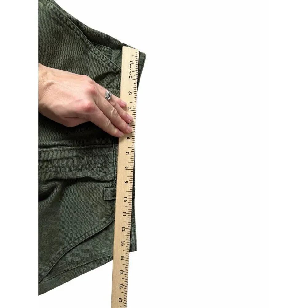 TNA Aritzia Greenwich Pants High waist relaxed twill carpenter Gd fatigue green